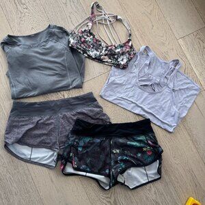 Lululemon Lot Speed shorts Top Bralette
